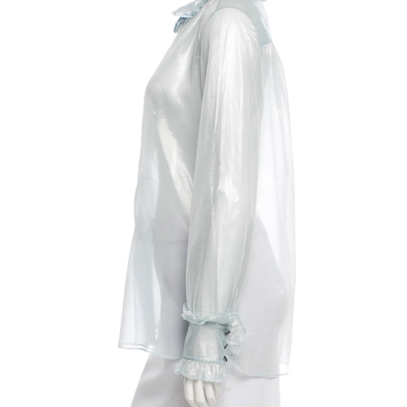 MARC JACOBS: Sheer silk button up blouse - Picture 2 of 3